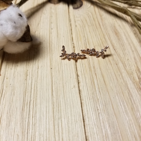 Jewelry Leaf Ear Climbers In Rose Gold Poshmark